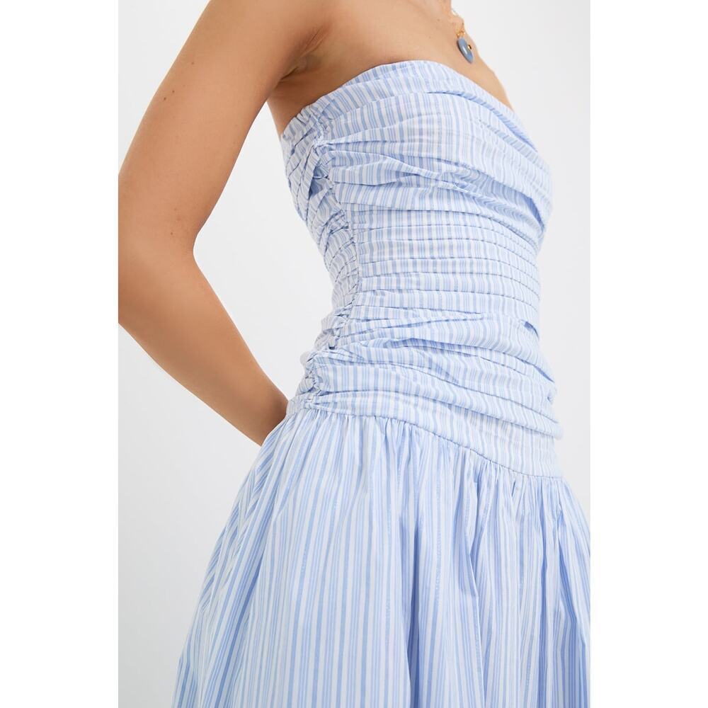 LINE & DOT White and Blue Darra Midi Dress Size XS NWT Retail $182 Tuckernuck - Picture 5 of 7